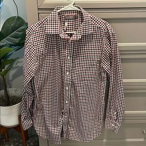 Checkered men’s button down shirt
